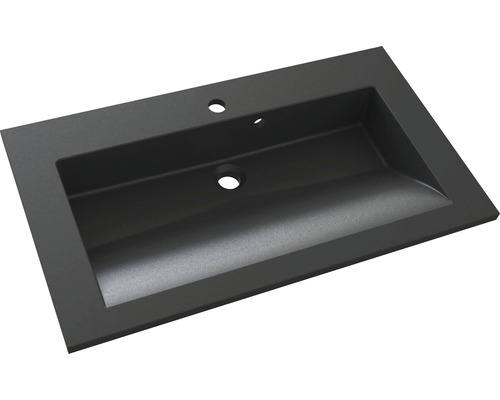 Möbelwaschtisch Allibert Slide Solid 80,2 x 46,2 cm anthrazit glänzend matt 816338
