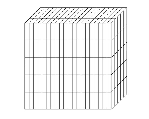 Illustration eines Quaders zusammengesetzt aus einzelnen Ziegelsteinen