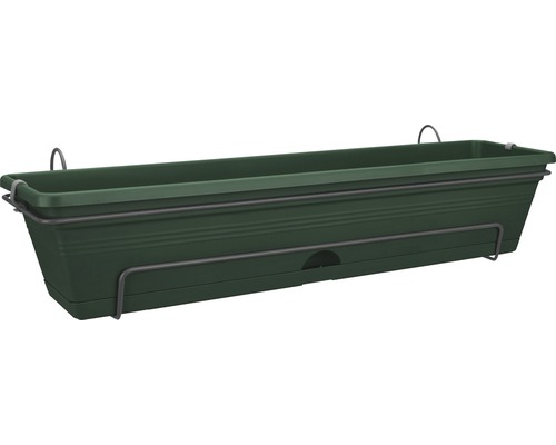 Balkonkasten elho Green Basics Kunststoff 70 x 18 x 16,5 cm laubgrün Balkonkasten mit Halterung