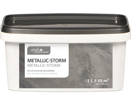 Style Color Metallic Storm Effektfarbe im Eimer, Inhalt ein Liter für circa zehn Quadratmeter