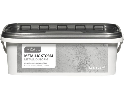 Wandfarbe StyleColor Metallic Storm silber 2,5 l Wandfarbe StyleColor Metallic Storm silber 2,5 l