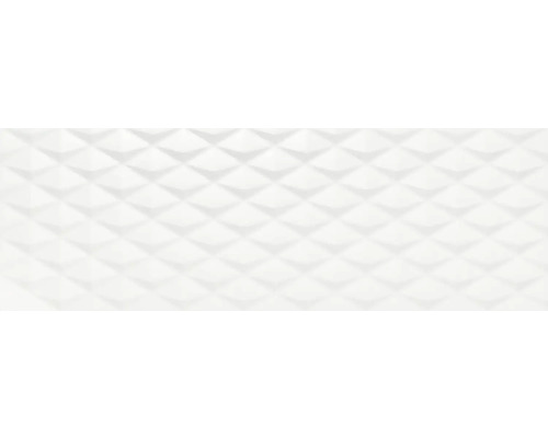 Weiße Wandfliese mit dreidimensionalem Pyramidenmuster