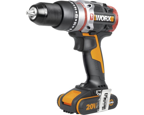 Akku-Schlagbohrschrauber WORX Nitro 20V Slammerdrill 60Nm WX354, Brushless Motor, inkl. Koffer, 2 x 2Ah Akku und Ladegerät Akku-Schlagbohrschrauber WORX Nitro 20V Slammerdrill 60Nm WX354, Brushless Motor, inkl. Koffer, 2 x 2Ah Akku und Ladegerät