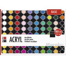 Marabu Acrylfarben Set mit 80 Farben à 3,5 ml