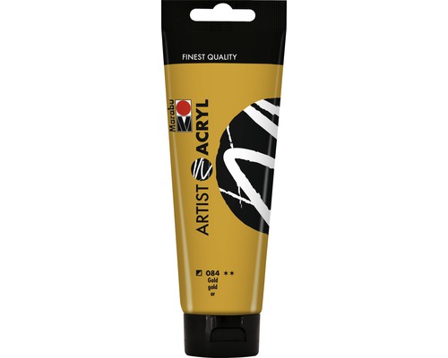 Marabu Acrylfarbe Artist Acryl gold 084 120 ml Tube Marabu Künstler Acrylfarbe Gold