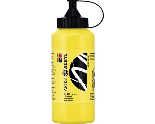 Marabu Acrylfarbe Artist Acryl primärgelb 919 500 ml Marabu Künstler Acrylfarbe Primärgelb in einer 500 ml Flasche