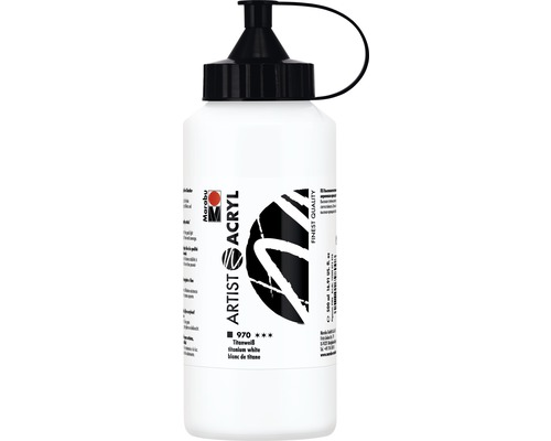 Marabu Acrylfarbe Artist Acryl titanweiß 970 500 ml Marabu Artist Acrylfarbe, Titanweiß, 500 ml