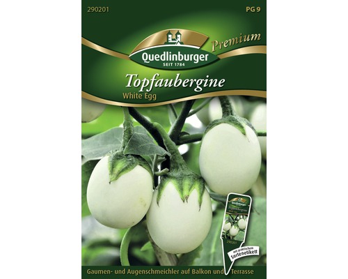 Aubergine 'Topf-White Egg' Quedlinburger Gemüsesamen