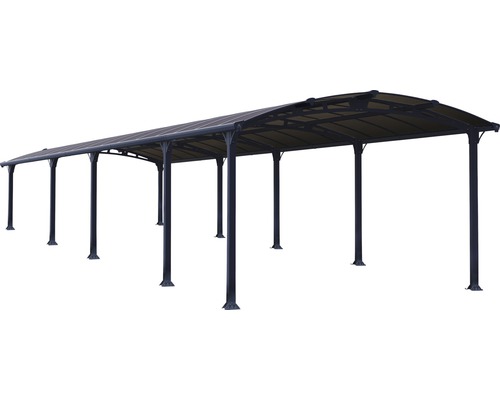 Langer Unterstand mit Pfosten und Überdachung für den Außenbereich.