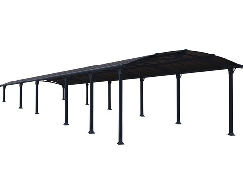Lange, freistehende Überdachung mit mehreren Stützen