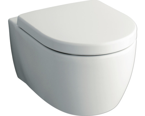 Spülrandloses Wand-WC Set GEBERIT iCon Tiefspüler ohne Spülrand weiß mit WC-Sitz CG05040000