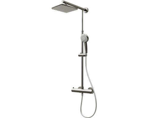 Duschsäule inkl. Thermostat Schulte Classic ExpressPlus eckig edelstahl EP9641 90 Duschsäule mit Kopfbrause und Handbrause