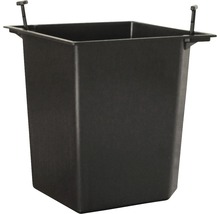 Schwarzer Pflanzkasten mit Aufhängung für den Garten