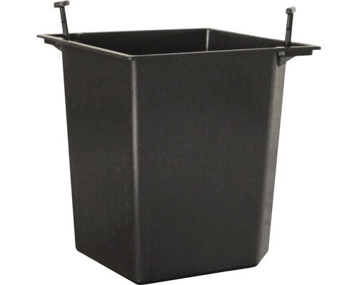Schwarzer, eckiger Pflanzkasten mit Aufhängevorrichtung
