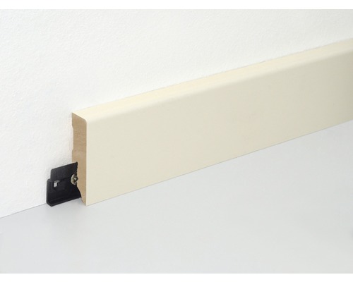 Sockelleiste aus Holz mit Befestigungsclip