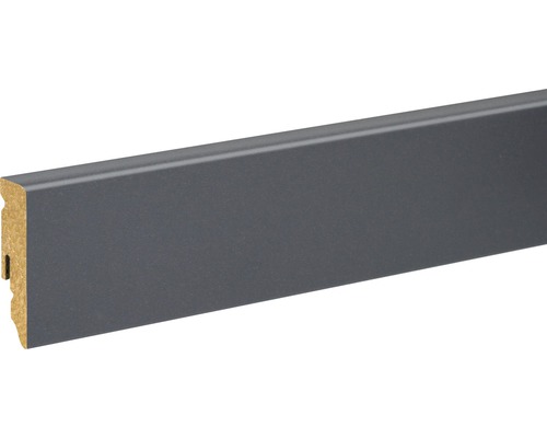 Sockelleiste anthrazitgrau foliert FU062L 15 x 58 x 2400 mm Fußleiste aus Holz