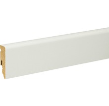 Weiße Sockelleiste aus Holz