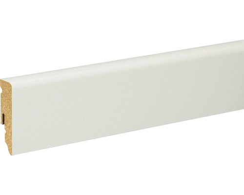 Sockelleiste lichtgrau foliert FU062L 15 x 58 x 2400 mm Weiße Sockelleiste aus Holz