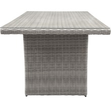 Loungeset Ria Polyrattan 4-Sitzer 5-teilig grau inkl. Polster und Tisch mit 5 mm Glasplatte 160 x 90 x 75 cm-thumb-1