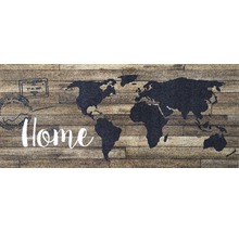 Fußmatte mit Weltkarte und dem Schriftzug Home