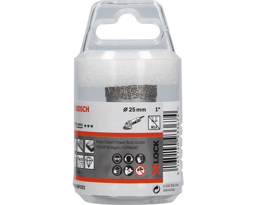 BOSCH Fliesenbohrer mit 25 mm Durchmesser in Verpackung