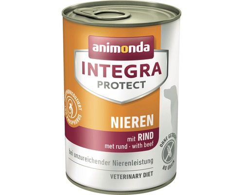 Hundefutter nass animonda Intergra Protect Nieren 400 g mit Rind, bei unzureichender Nierenleistung