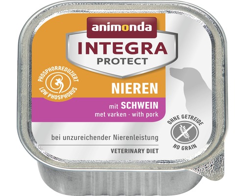 Hundefutter nass animonda Intergra Protect Nieren 150 g mit Schwein, bei unzureichender Nierenleistung
