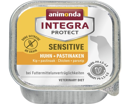 Hundefutter nass animonda Integra Protect Sensitive 150 g Huhn + Pastinake, bei Futtermittelunverträglichkeit