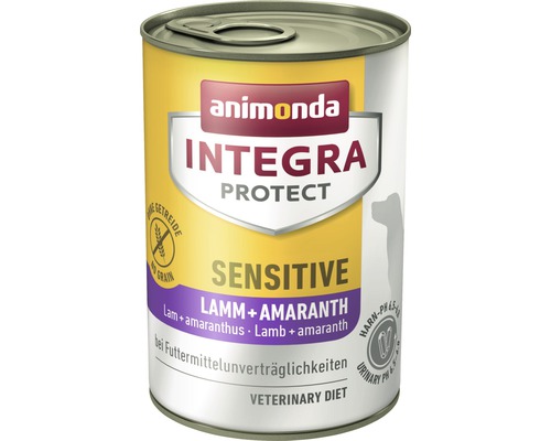 Hundefutter nass animonda Integra Protect Sensitive 400 g Lamm + Amaranth, bei Futtermittelunverträglichkeit