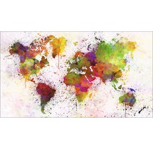 Weltkarte im Aquarellstil