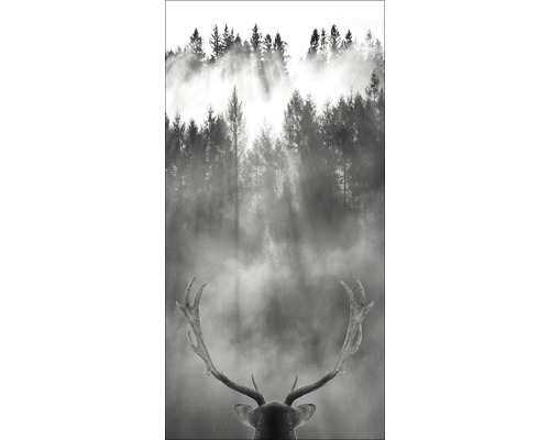 Giclée Leinwandbild Looking Deer 100x50 cm