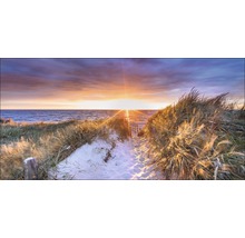 Dünenlandschaft am Strand mit Sonnenuntergang