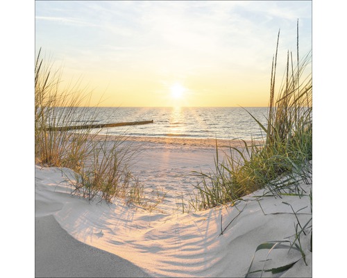Giclée Leinwandbild Beach View 100x100 cm