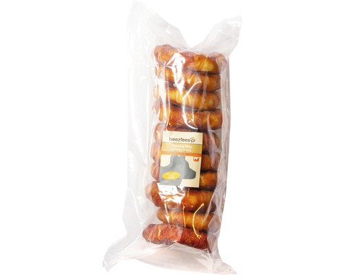 Hundesnack beeztees Ringe mit Huhn 10 x 12,5 cm Kauartikel Beutel mit Beztzees Kau Ringen Rind