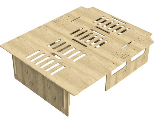 Holzplatte mit Schlitzen für Möbelbau