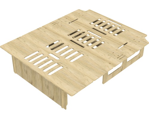 Holzpalette mit Schlitzen zur Belüftung