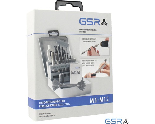 Gewindeschneider Set GSR M3-M12 17-tlg.