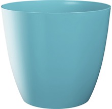 Blauer Pflanztopf aus Kunststoff