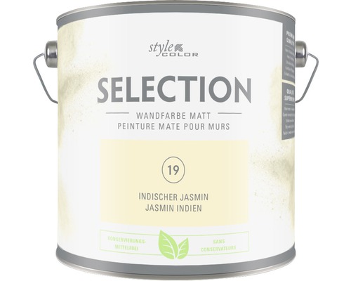 Premium Wandfarbe Style Color SELECTION 19 konservierungsmittelfrei Indischer Jasmin 2,5 L-0