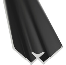 Schwarzes Aluminiumprofil für den Innenausbau