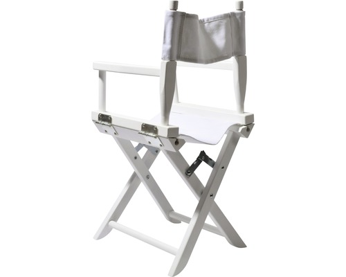 Regiestuhl aus Holz mit Stoffbezug