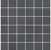 Feinsteinzeug Mosaik Cementine anthrazit 30 x 30 x 0,9 cm matt R10B-thumb-0