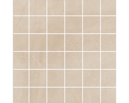 Feinsteinzeug Mosaik Cementine creme 30 x 30 x 0,9 cm matt R10B