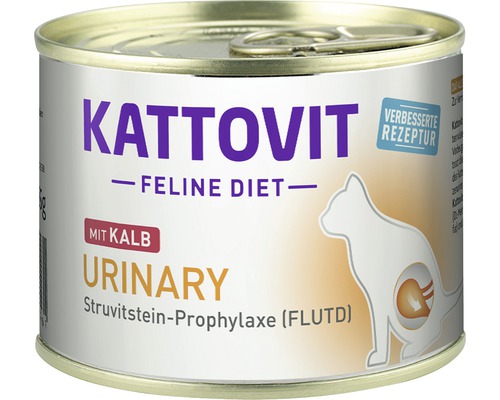 Katzenfutter nass Kattovit Urinary mit Kalb 185 g-0