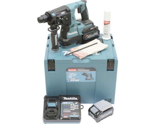 Akku-Kombihammer Makita XGT® HR003GM201 40V inkl. 2 Akkus (4,0Ah), Ladegerät und MAKPAC Gr. 4