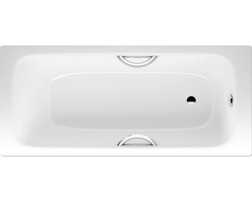 Badewanne KALDEWEI CAYONO STAR 753 70 x 150 cm alpinweiß glänzend 275300010001 Aufnahme von oben einer Badewanne aus Sanitäracryl mit Griffen.