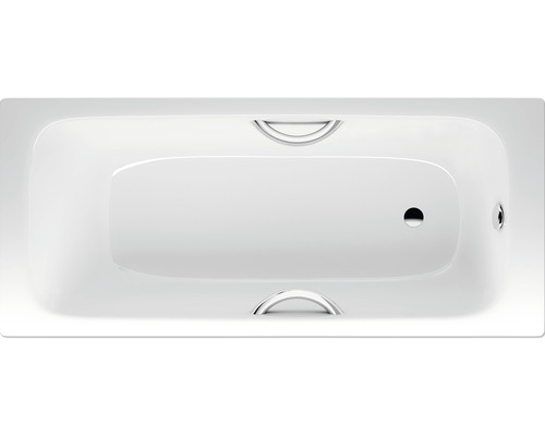 Badewanne KALDEWEI CAYONO STAR 757 80 x 180 cm alpinweiß glänzend 275700010001 Rechteckige Badewanne mit Griffen und Abfluss