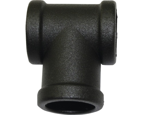 T-Stück aus schwarzem Temperguss