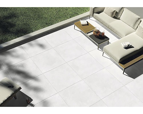 FLAIRSTONE Feinsteinzeug Terrassenplatte Ice Cube rektifizierte Kante 90 x 90 x 3 cm-0