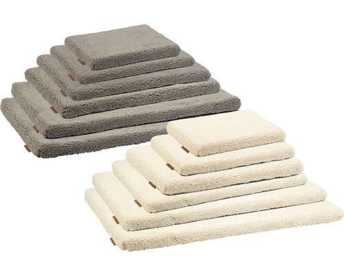 Quadratische Hundebetten aus Stoff in verschiedenen Größen